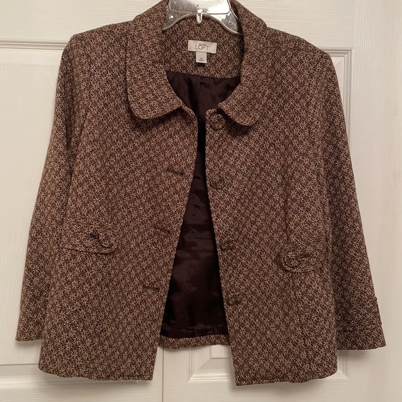 LOFT ANN TAYLOR Pattern Blazer Jacket for Fall & Winter Size 10 Great Condition - Picture 14 of 15